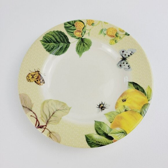 Spode Fruit Haven Bread Plate Butterfly Bee Fruit & Leaves, Fall Autumn Dishes - Picture 2 of 13
